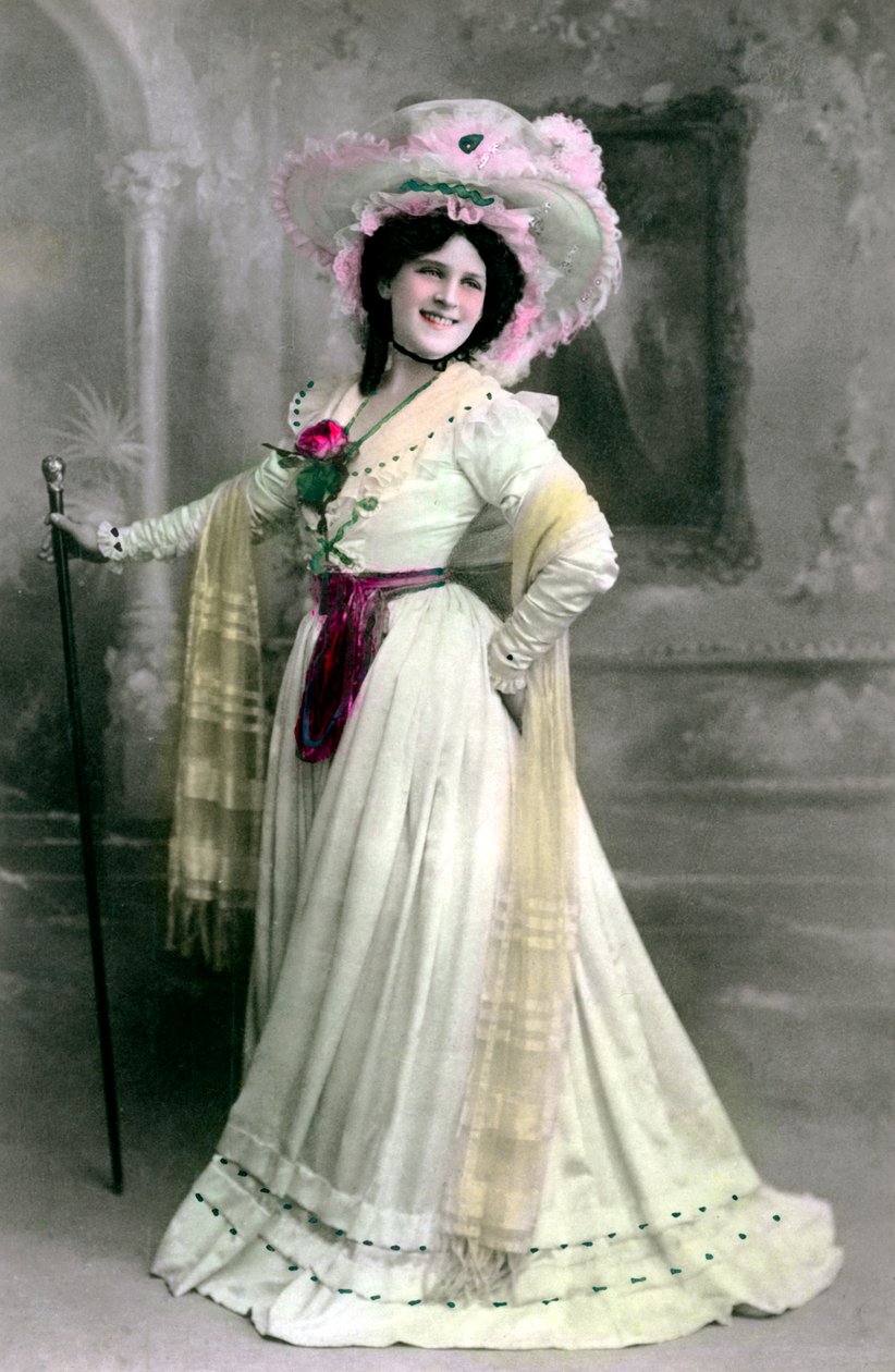 Zena Dare 1887-1975, engelsk skådespelerska, 1906. av Rotary Photo