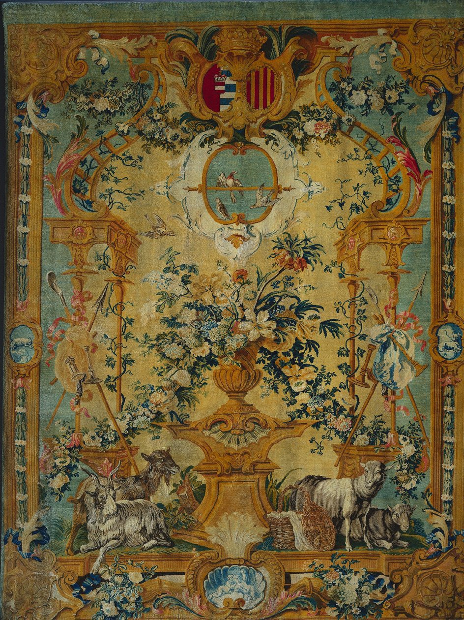 Panel: Fjäder av Royal Savonnerie Manufactory, Chaillot Workshops