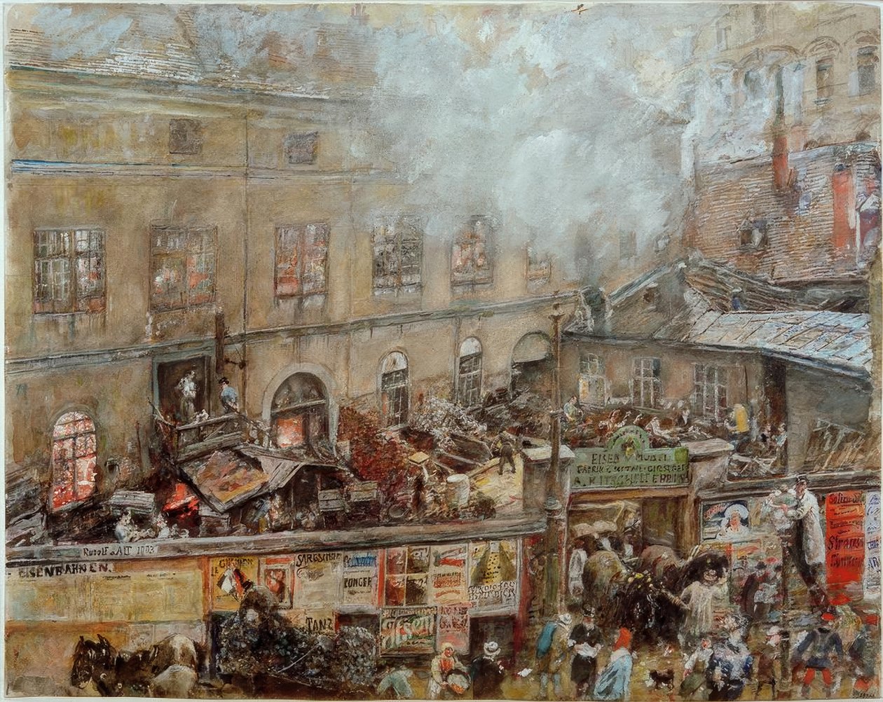 Järngjuteriet Kitschelt i Skodagasse i Wien av Rudolf von Alt