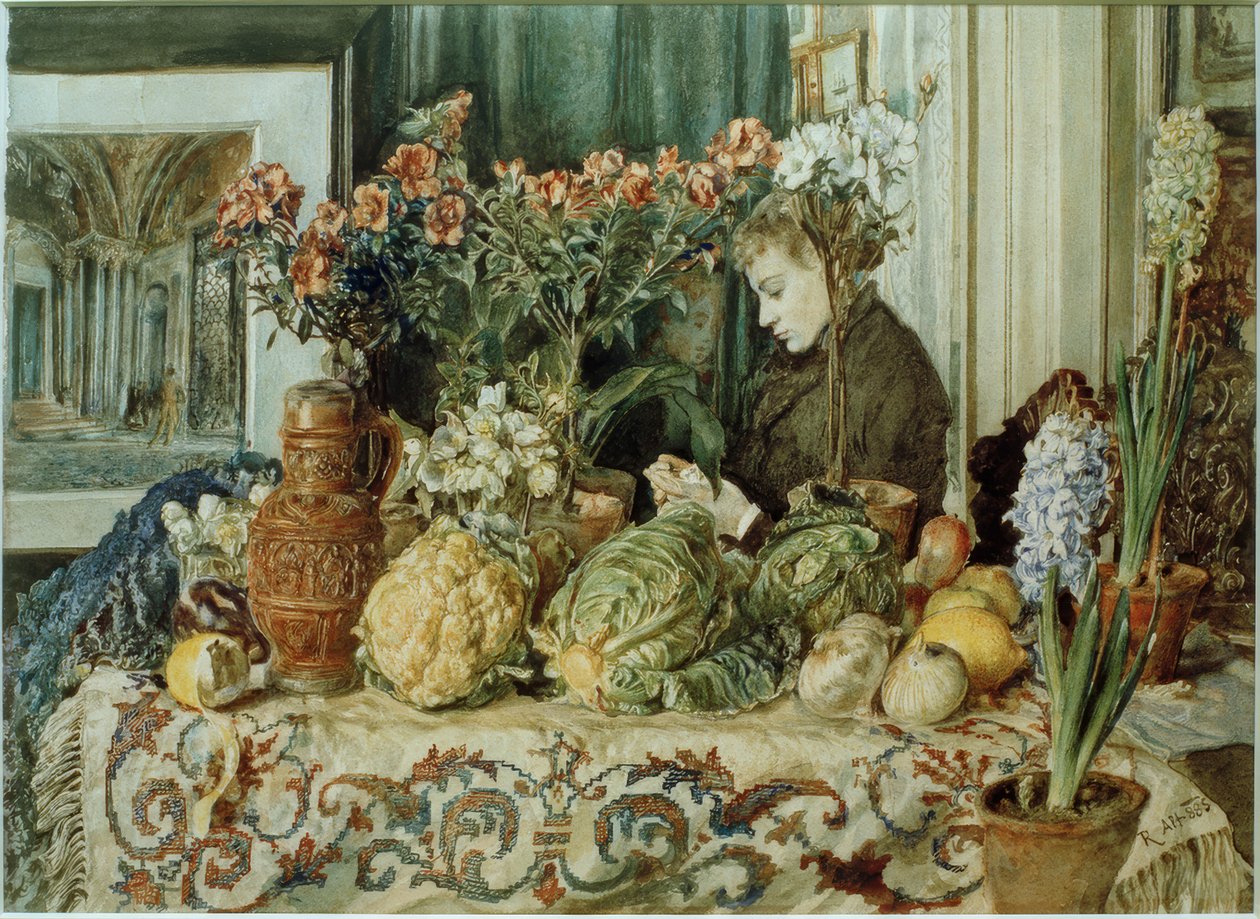 Interiör och stilleben av Rudolf von Alt