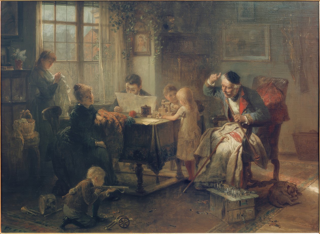 Familjescen av Rudolf Hausleithner