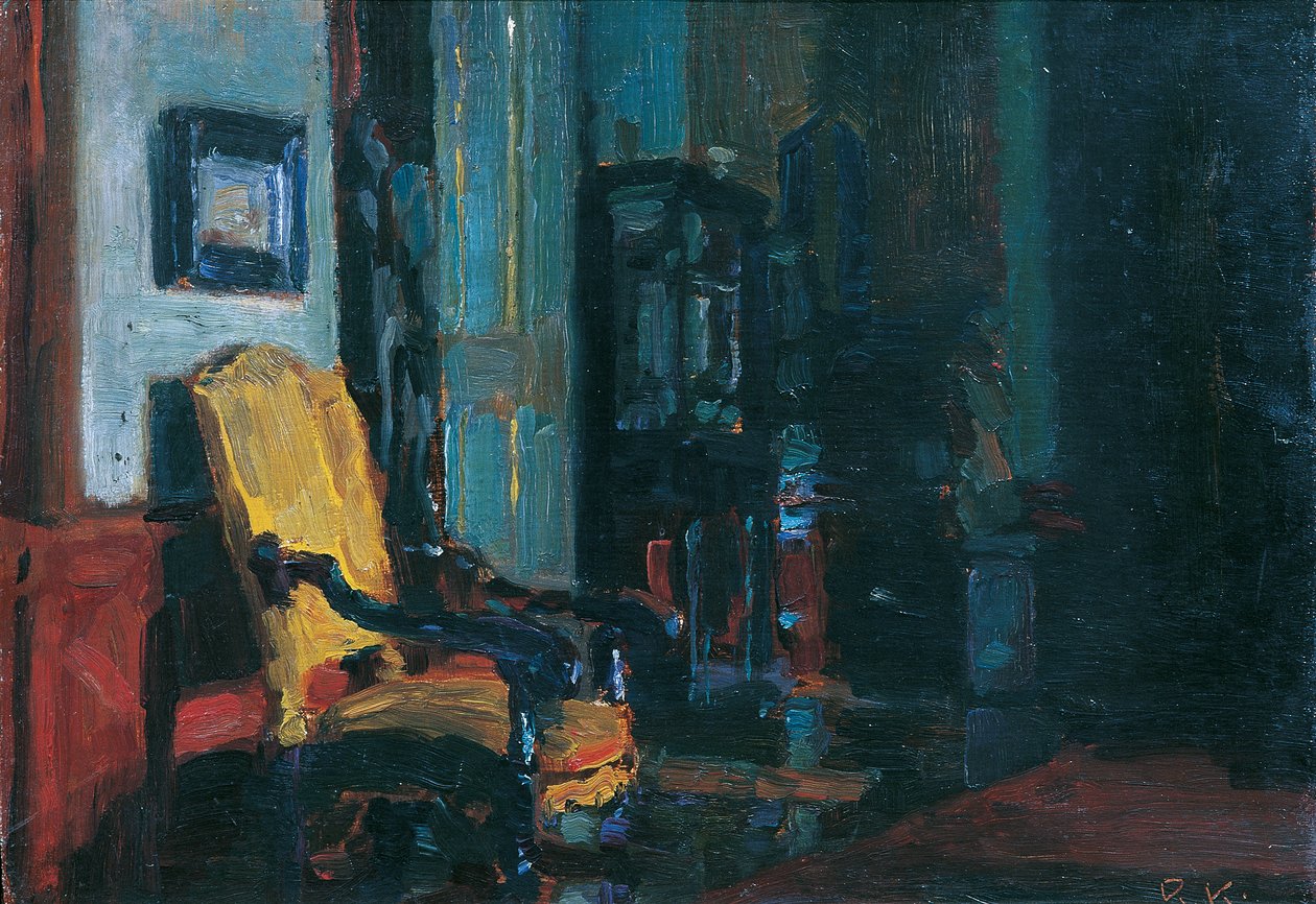 Interiör (Castle Dioseg nära Pressburg) av Rudolf Konopa