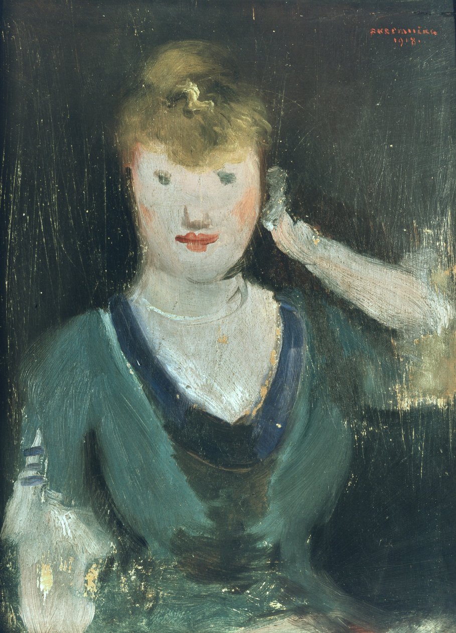 Tjej från ett café av Rudolf Kremlicka