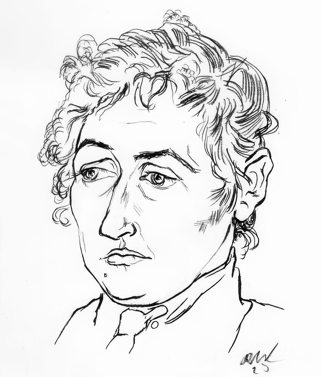 Kvinnligt huvud av Rudolf Wacker