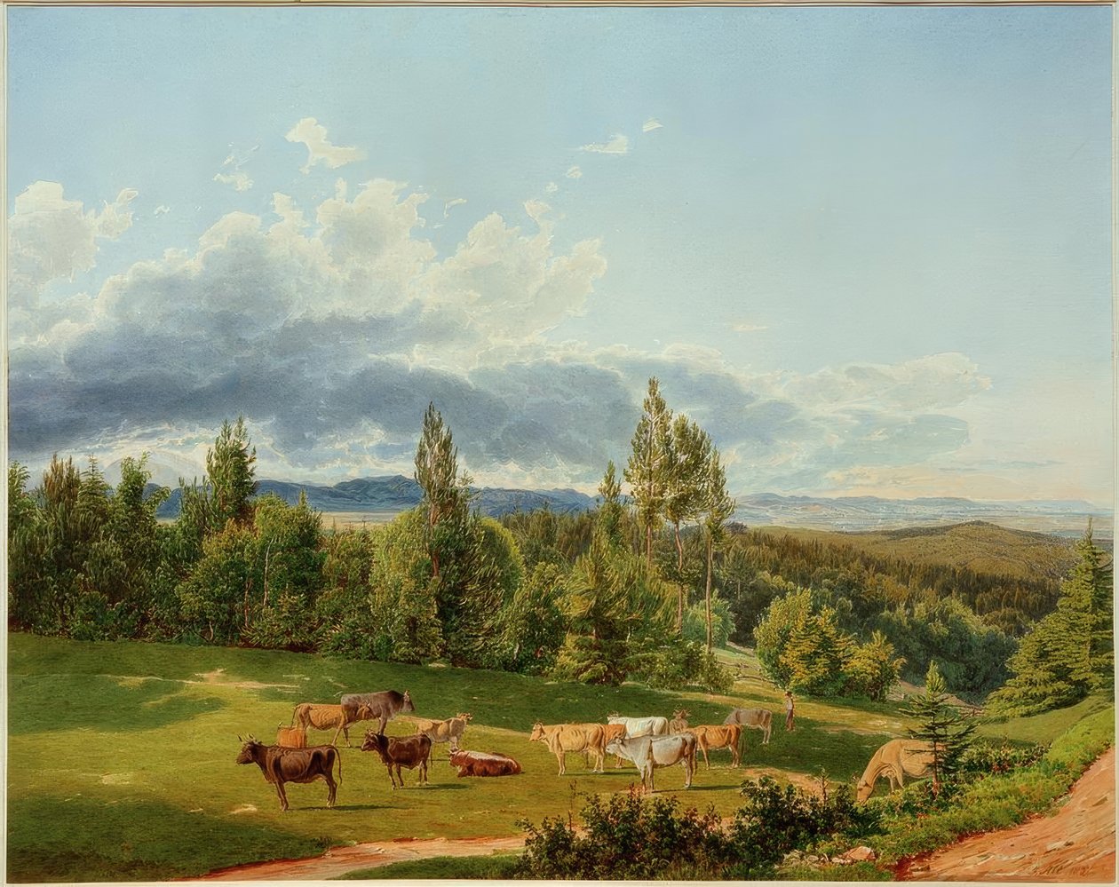 Utsikt från Rosalienkapelle av Rudolf von Alt