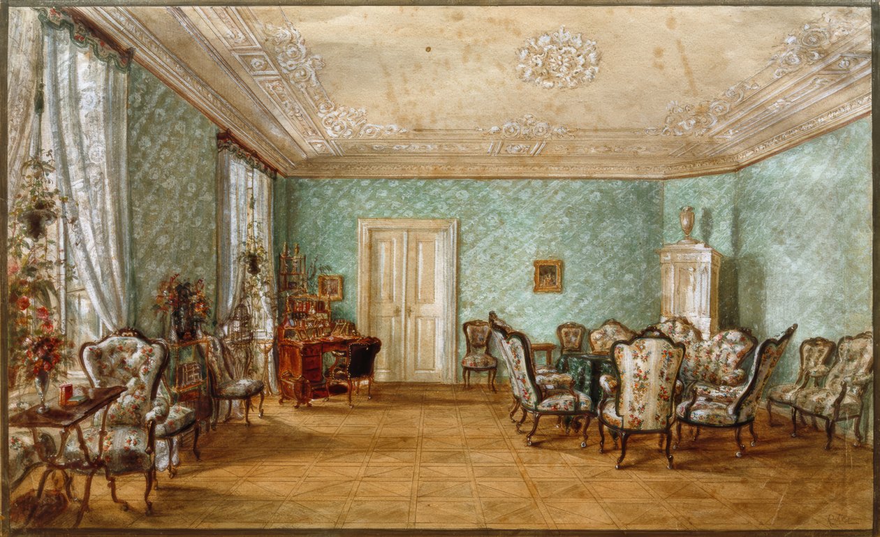 Salon av Fanny Elßler av Rudolf von Alt