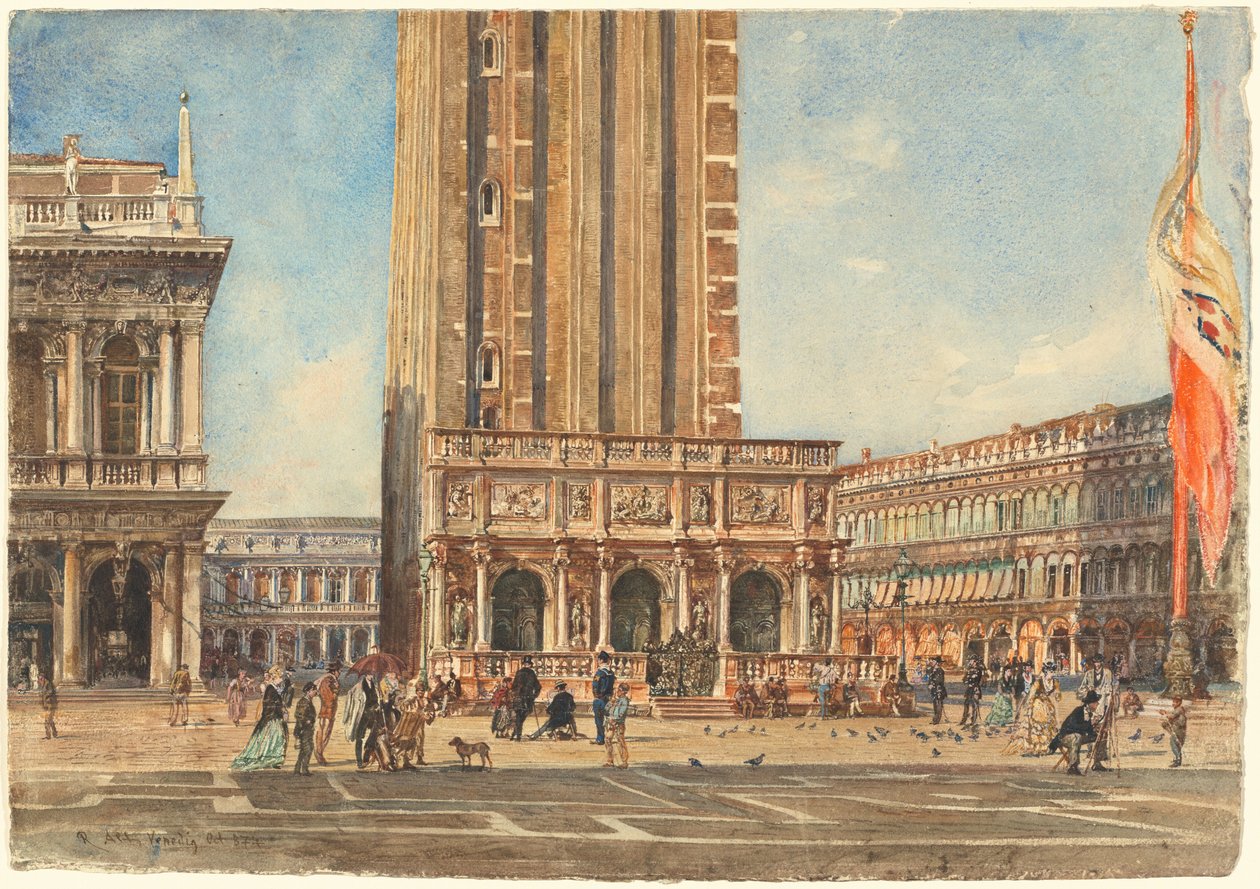 Piazza San Marco av Rudolf von Alt