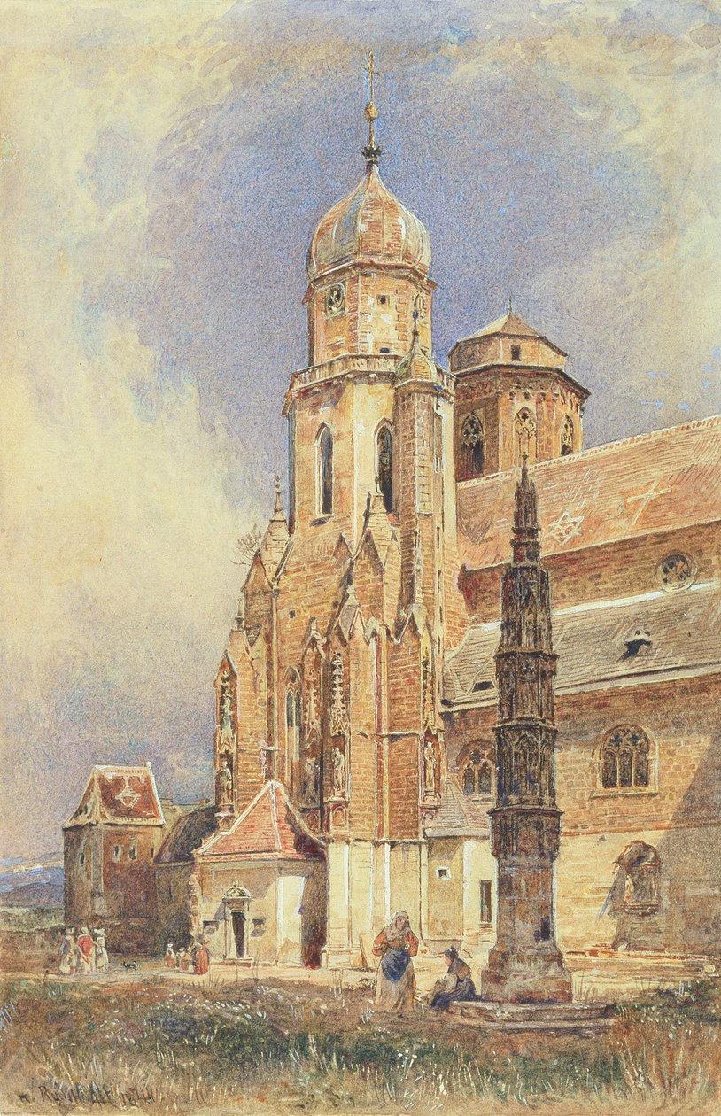 Klosterkyrkan i Klosterneuburg, 1844 av Rudolf von Alt