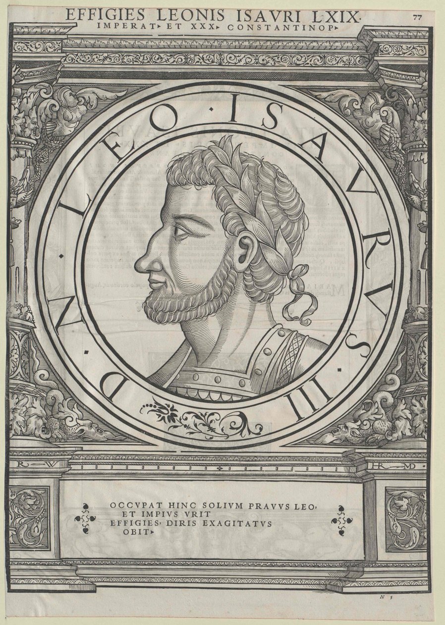 Östromerske kejsaren Leo III (tryck) av Rudolph Wyssenbach