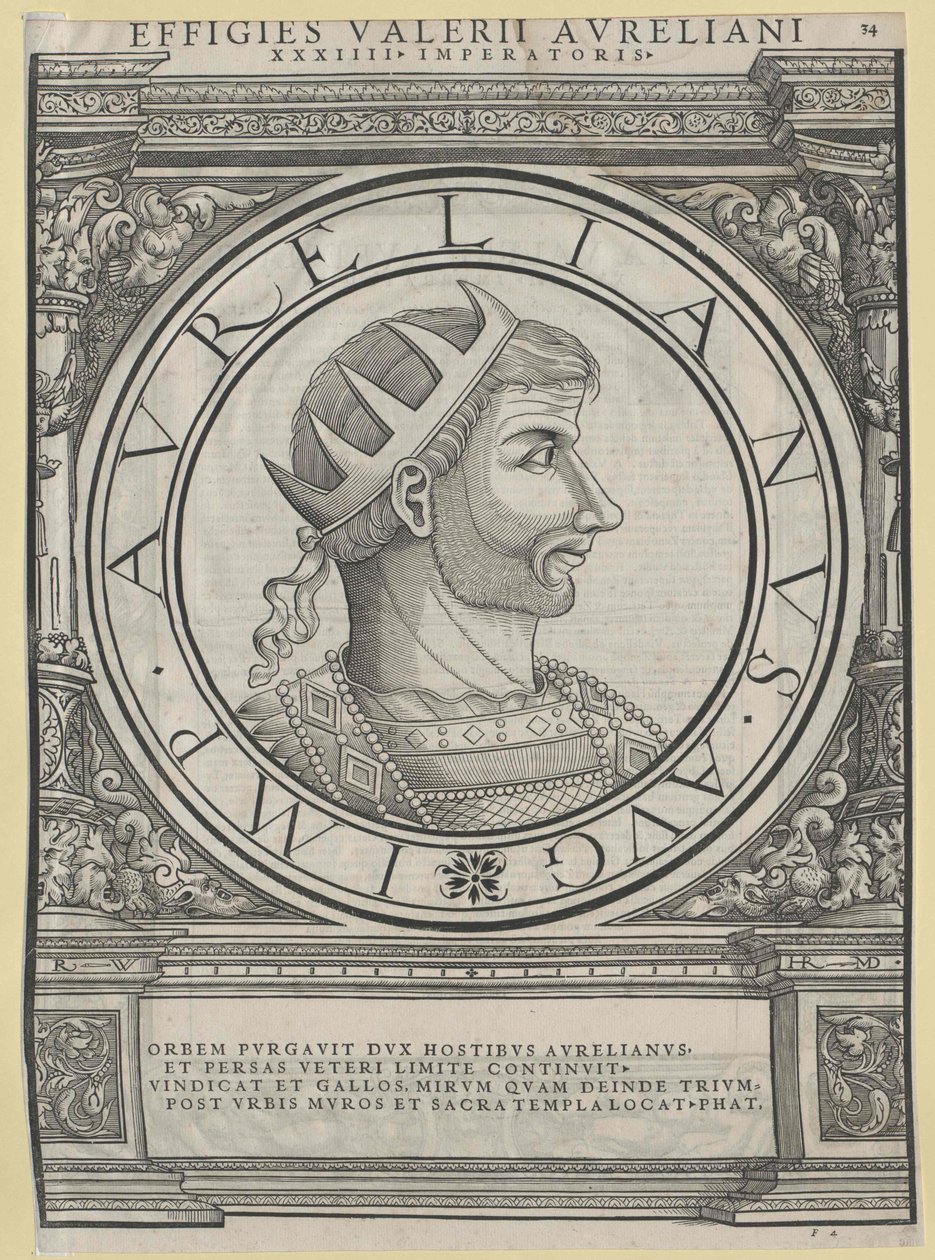 Romerske kejsaren Aurelianus (tryck) av Rudolph Wyssenbach