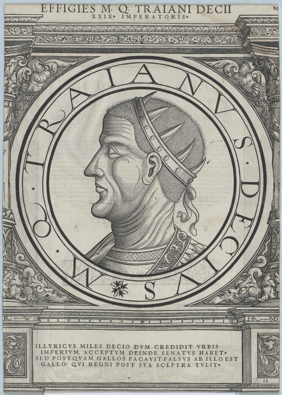Romerske kejsaren Decius (tryck) av Rudolph Wyssenbach