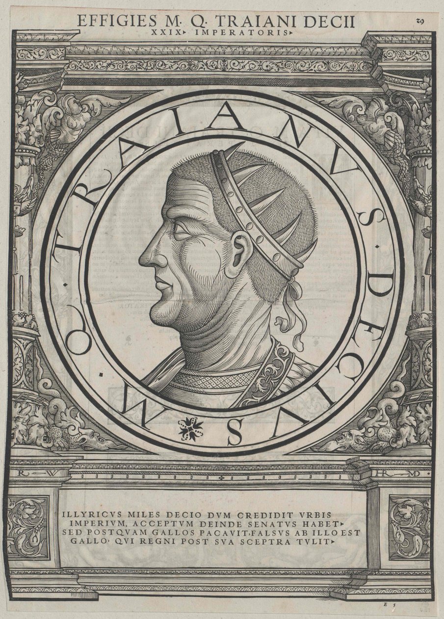 Romerske kejsaren Decius (tryck) av Rudolph Wyssenbach