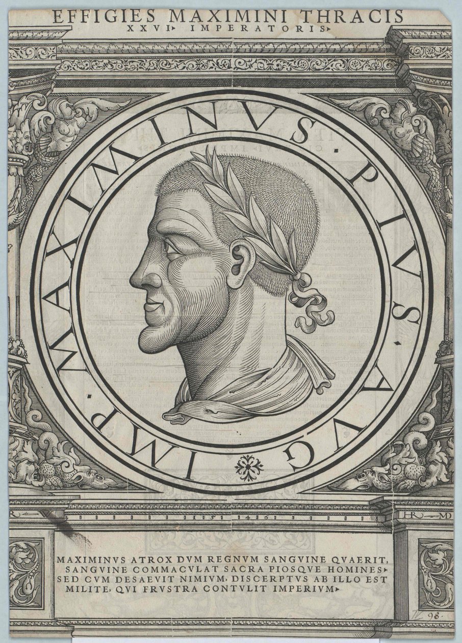 Romerske kejsaren Maximinus Thrax (tryck) av Rudolph Wyssenbach