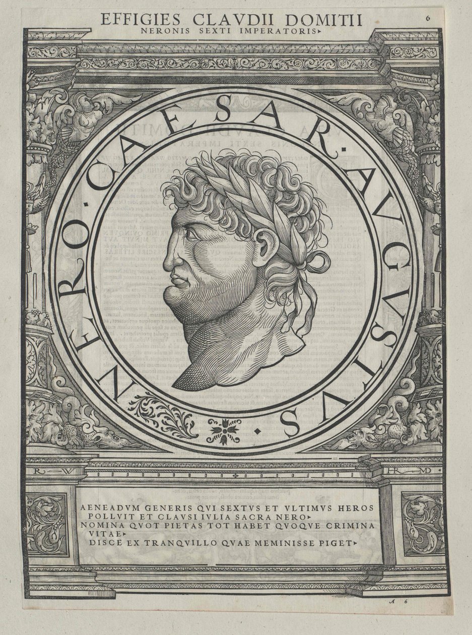 Romerske kejsaren Nero (tryck) av Rudolph Wyssenbach