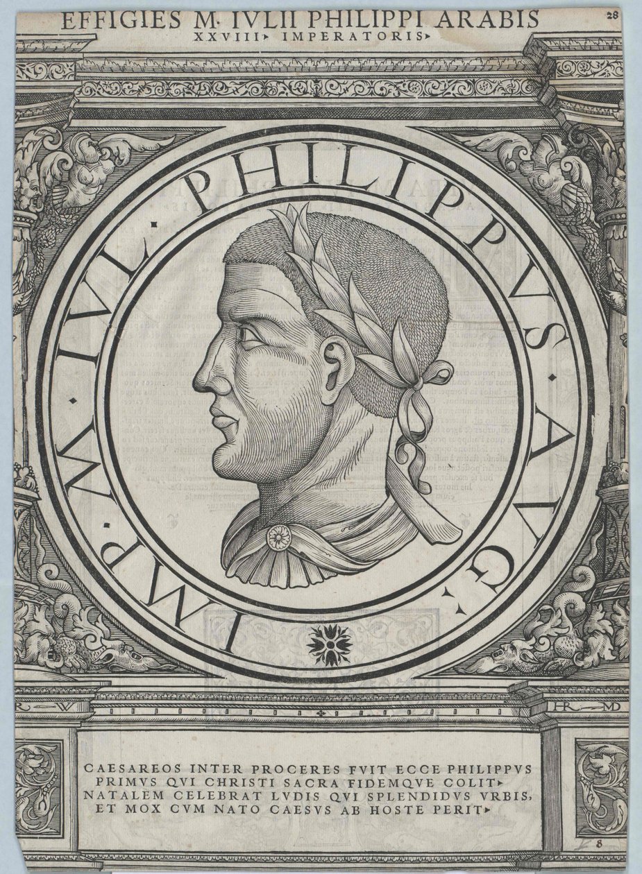Romerske kejsaren Filip den arabiske (tryck) av Rudolph Wyssenbach