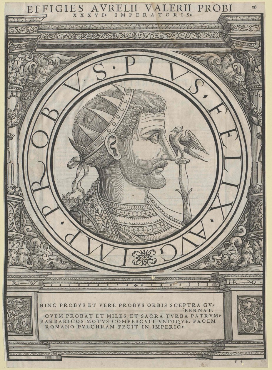Romerske kejsaren Probus (tryck) av Rudolph Wyssenbach