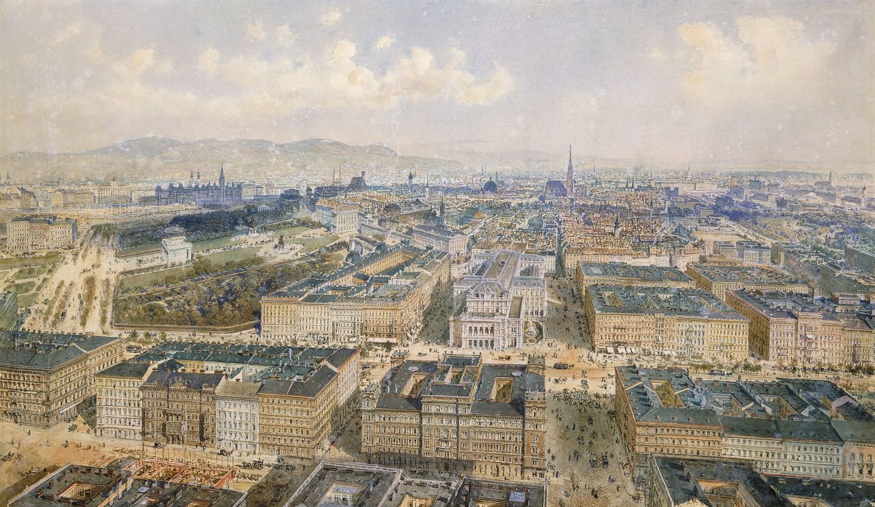 Panorama över Wien, 1871 av Rudolf von Alt