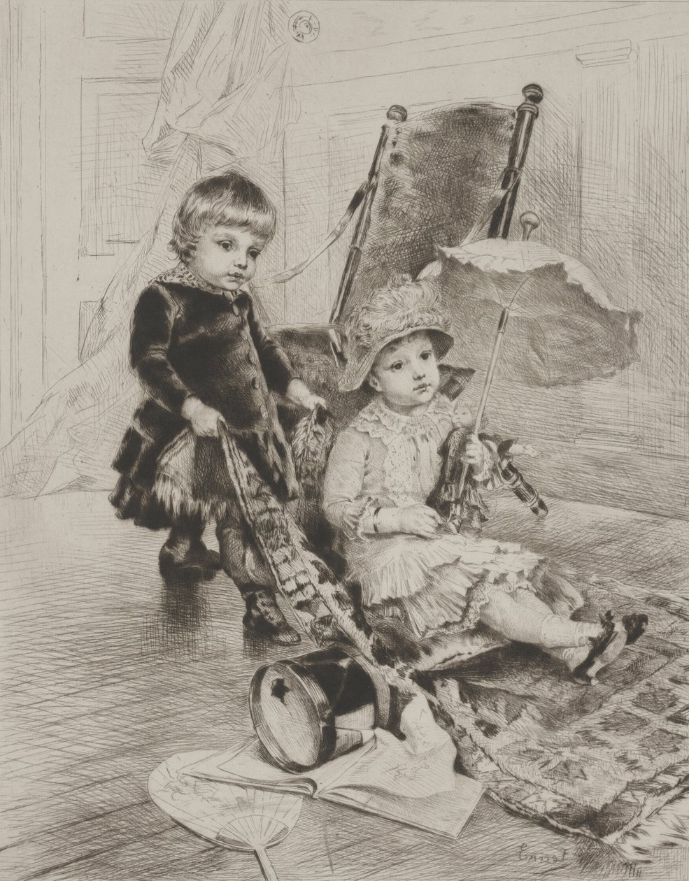 Lady in Her Carriage (torrnål) av Rudolphe Ernst