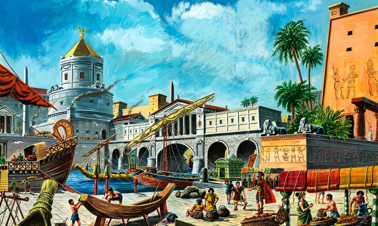 Alexandria (gouache på papper) av Ruggero Giovannini