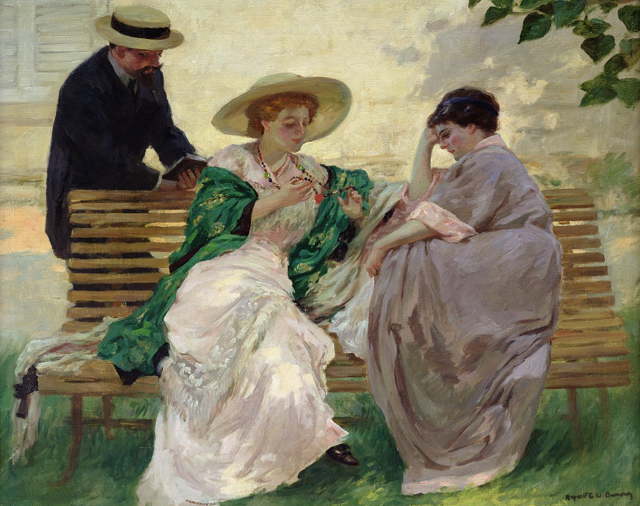 The Chat (olja på duk) av Rupert Charles Wolston Bunny