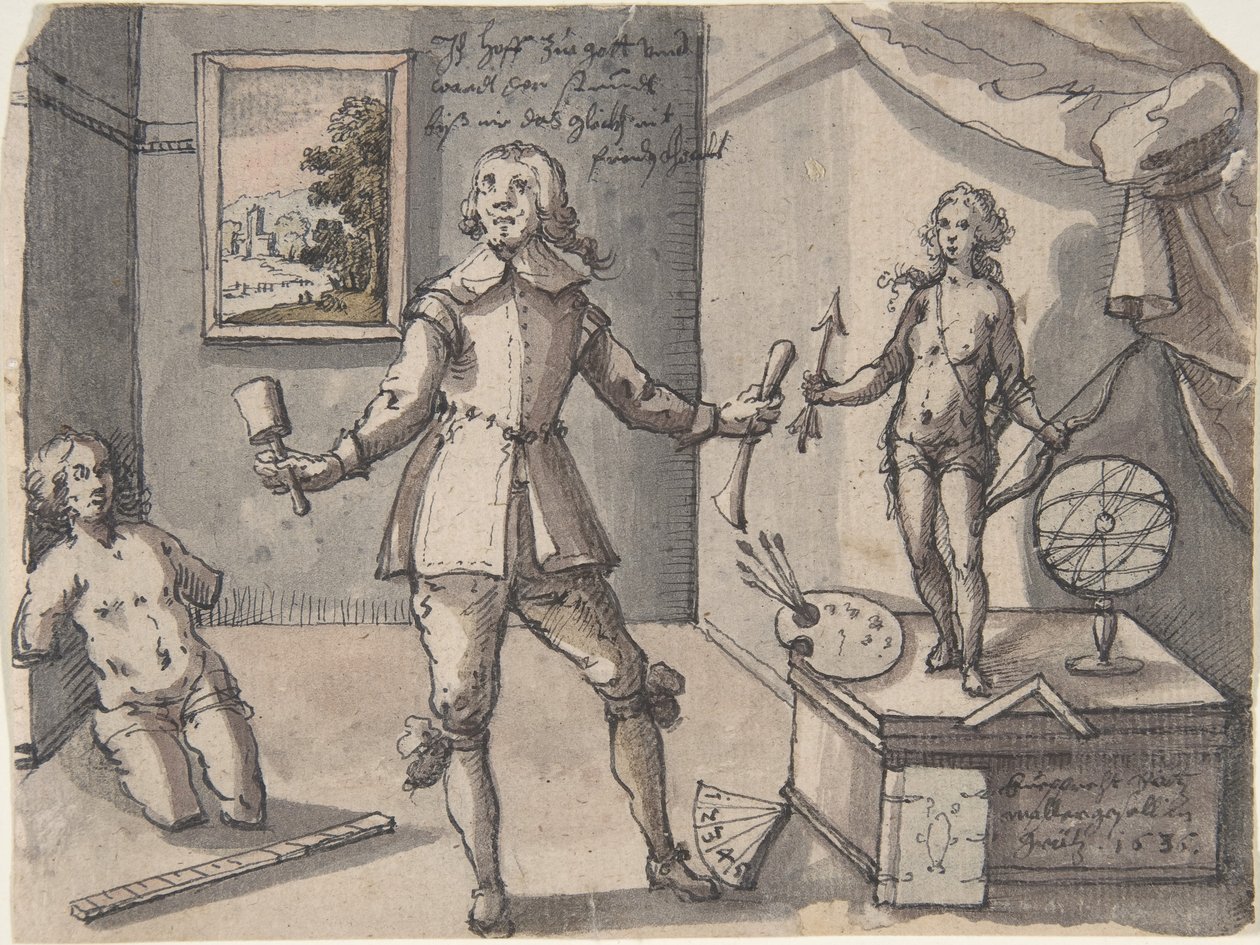 Konstnären i sin ateljé, 1636. av Ruprecht Bartz