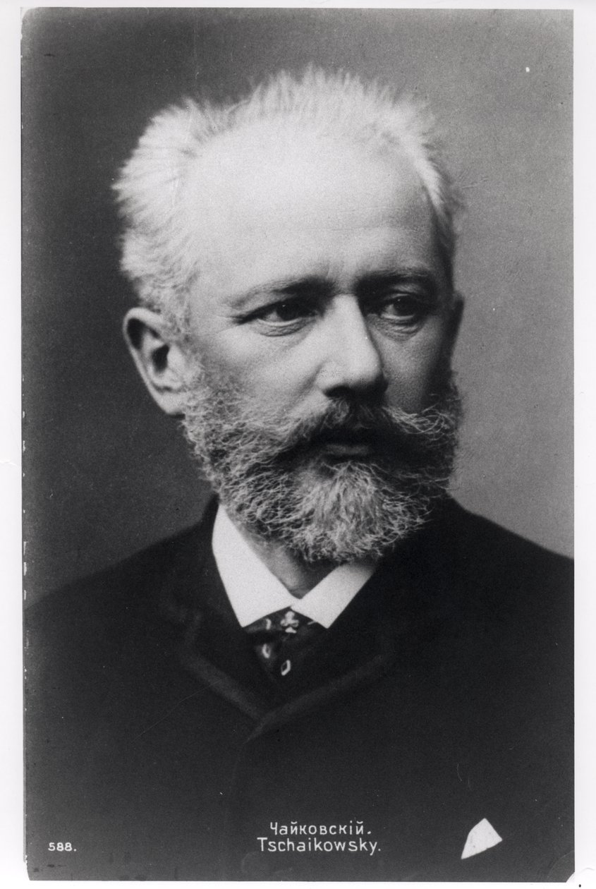 Piotr Iljitj Tjajkovskij (1840-93) av Russian Photographer