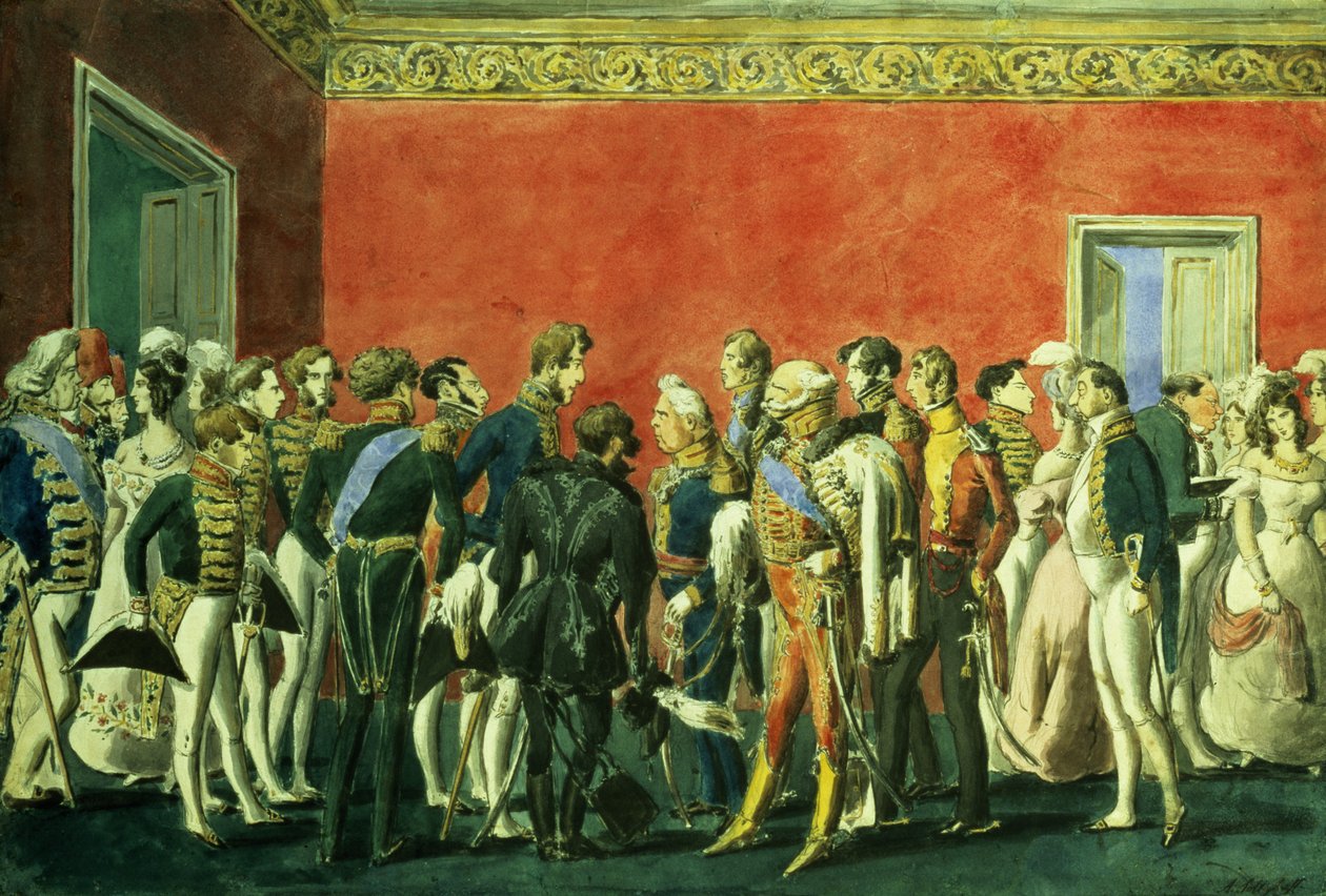 Ett mottagande på ambassaden i Teheran, 1830-talet av Russian School