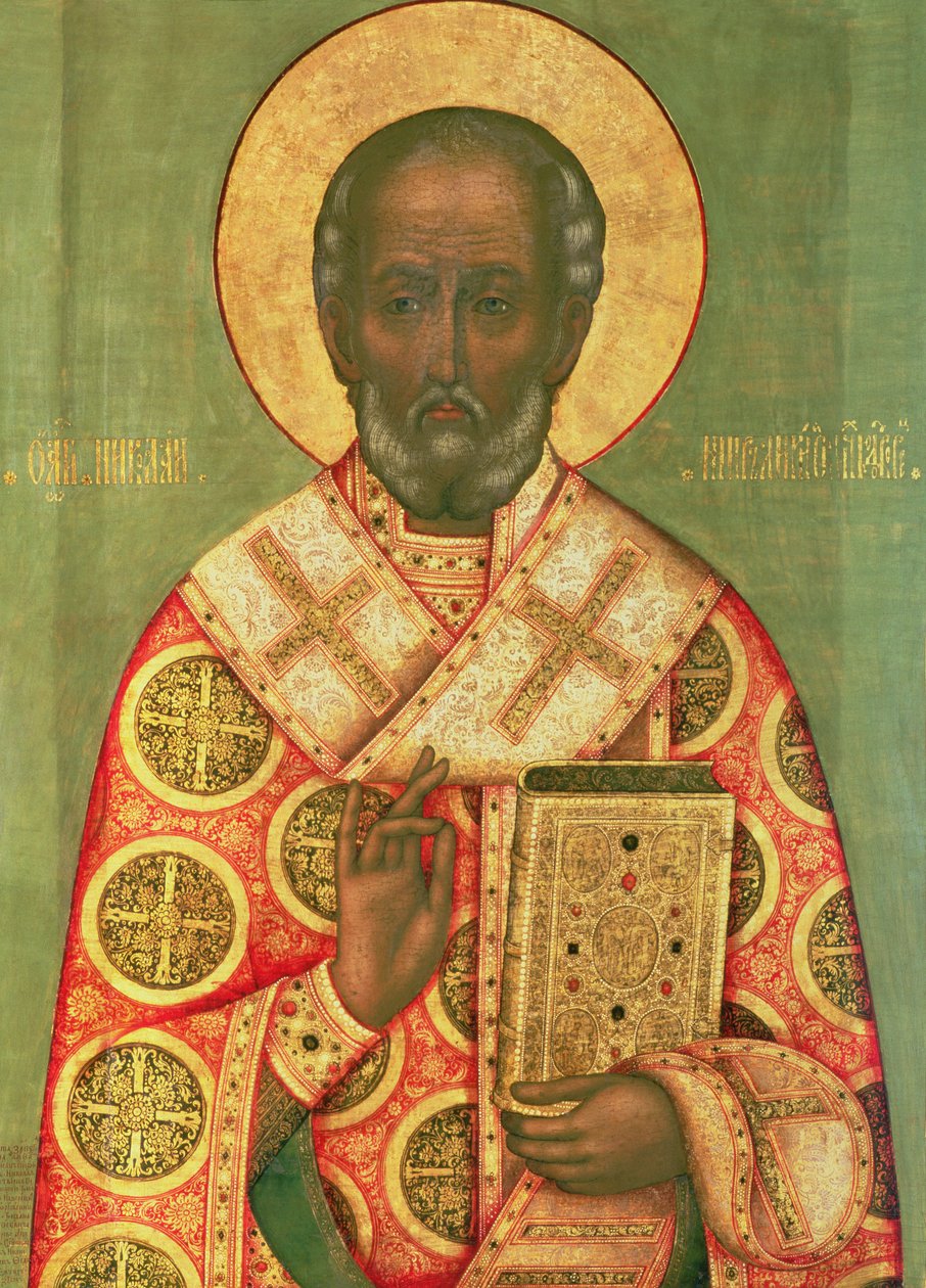 St. Nicholas, Moskvaskola (tempera på panel) av Russian School