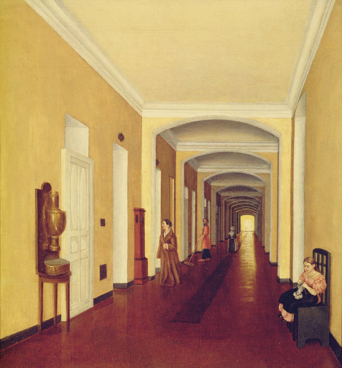Interiör i Golitsyns sjukhus, c.1840 av Russian School