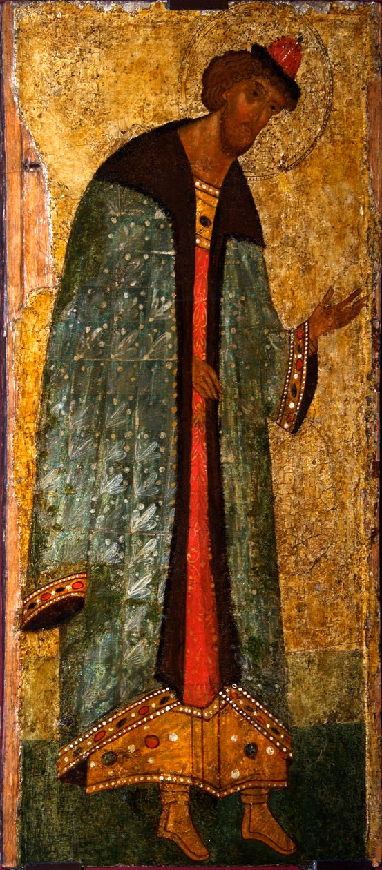 Saint Prince Boris, 1400-talet. av Russian icon.