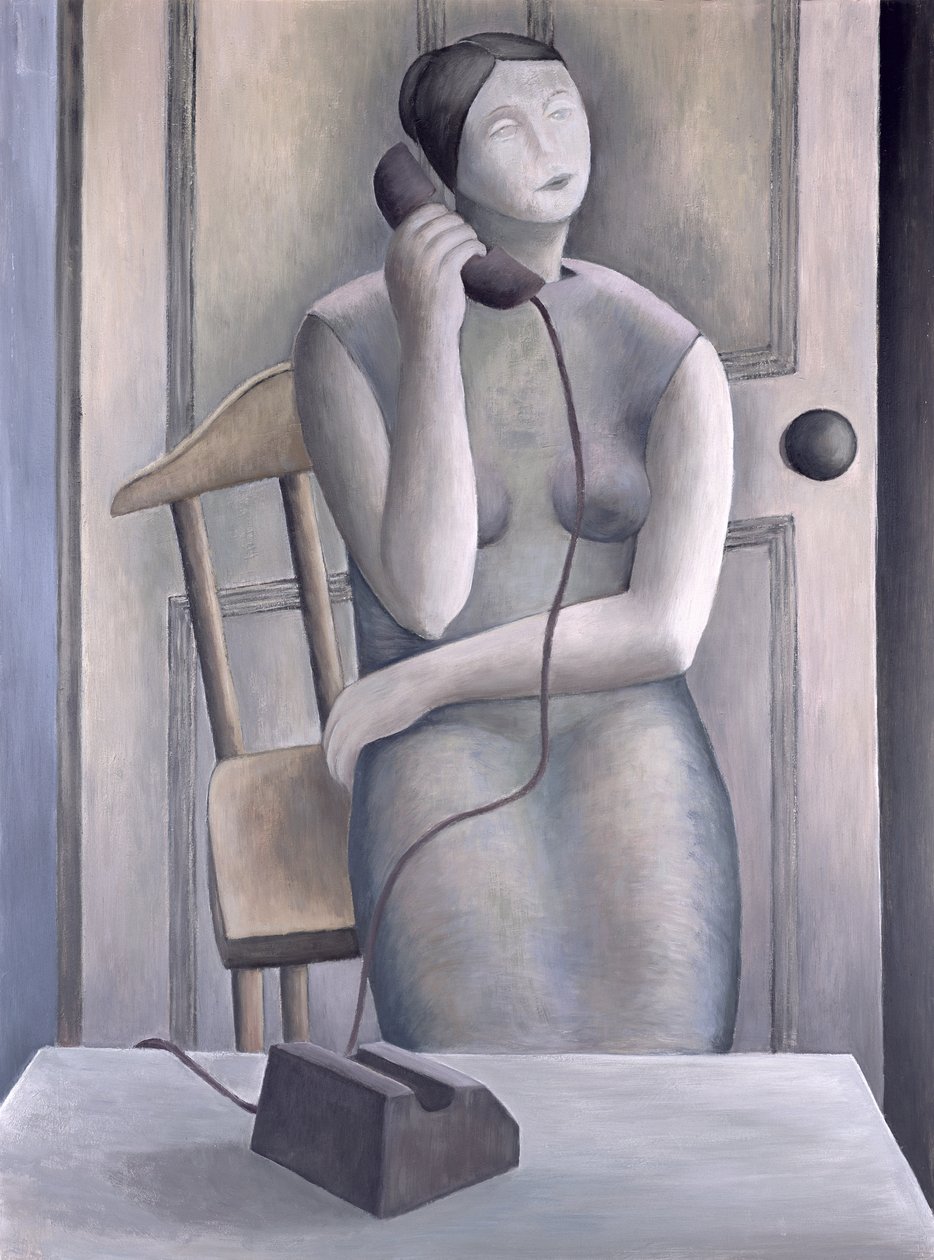Kvinna i telefon, 1995 av Ruth Addinall