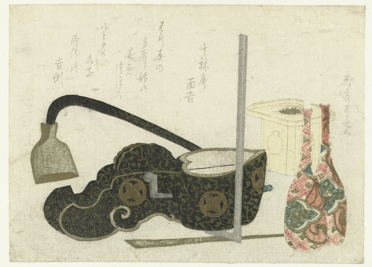 Sake kolvar och snickarverktyg av Ryuryukyo Shinsai