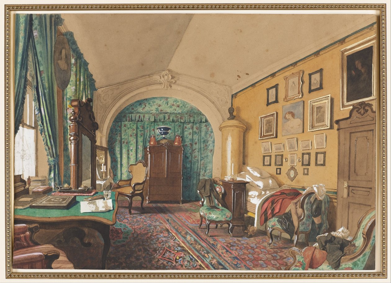 Interior of a Mans Living Room av S. Tolstoi