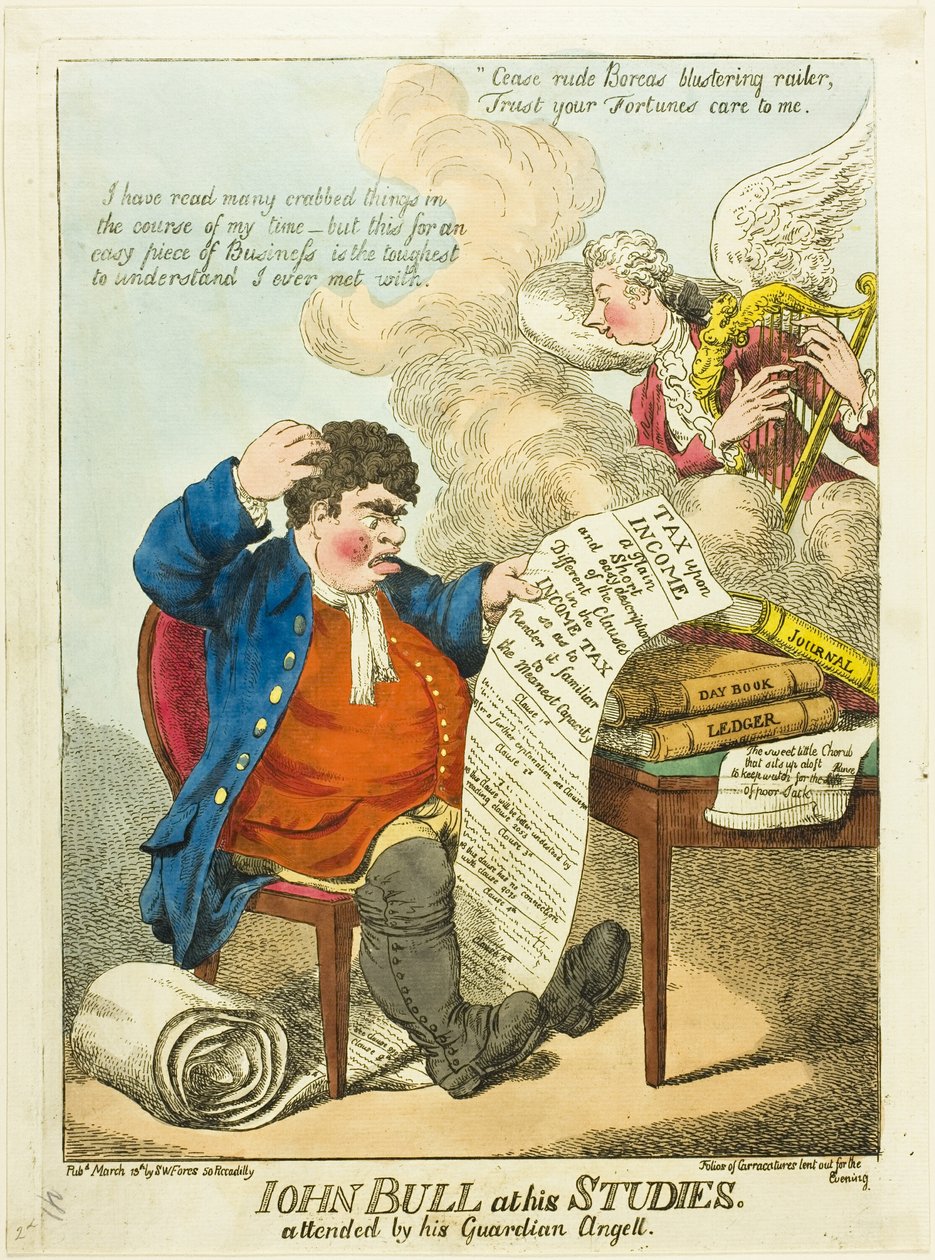 John Bull vid sina studier av S. W. Fores