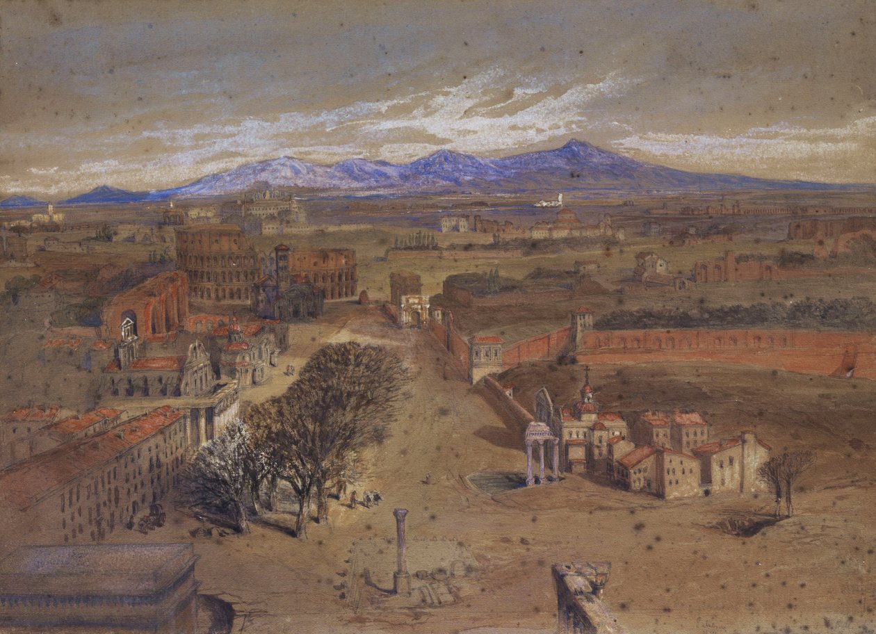 Blick auf das Forum von Rom. av Sabatini