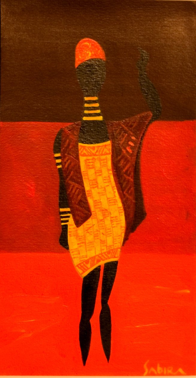 Jambo, 2007 (gouache och akryl) av Sabira Manek