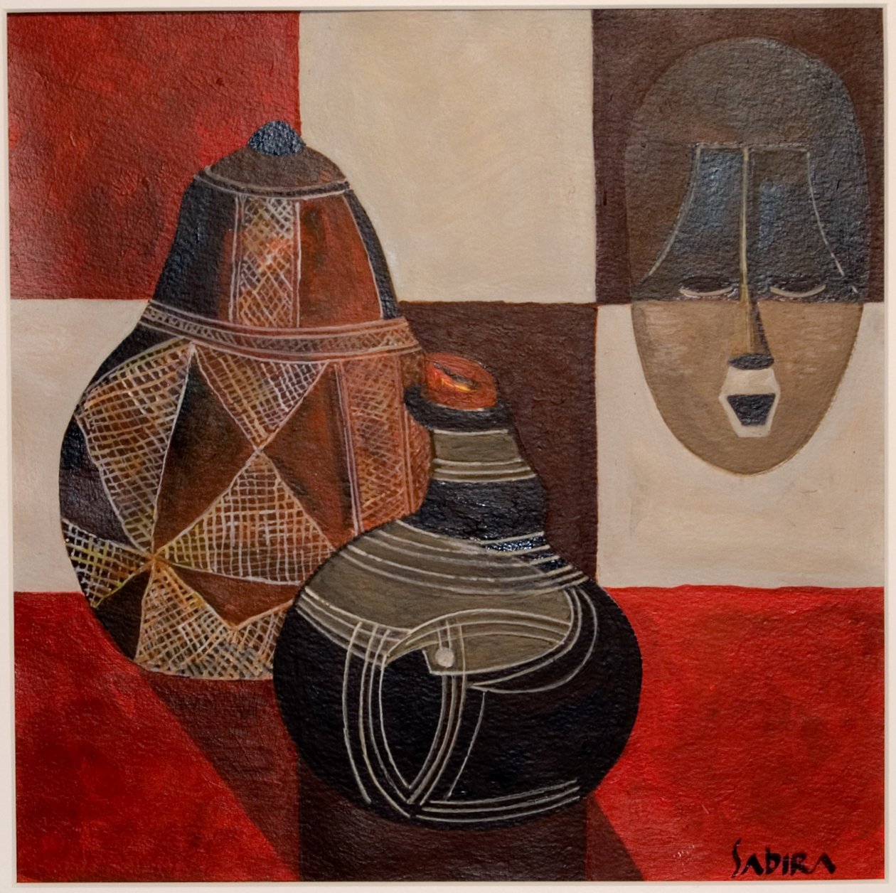 Nywa, 2007 (gouache och akryl) av Sabira Manek