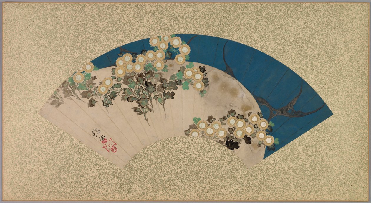 Krysantemum vid vattnet, 1761-1828. av Sakai Hoitsu