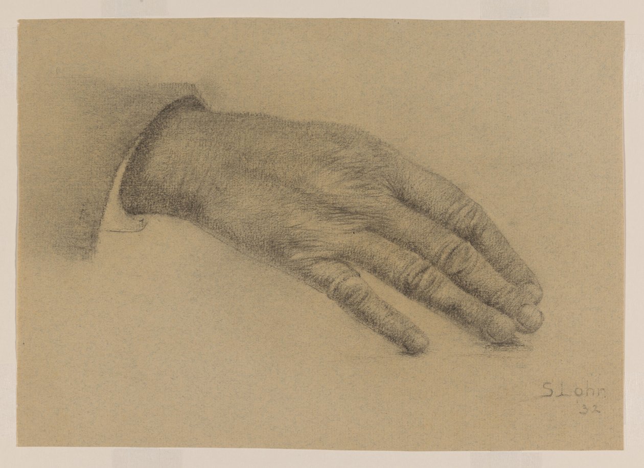Studera utsträckt hand av Sally Lohr (signed by artist)