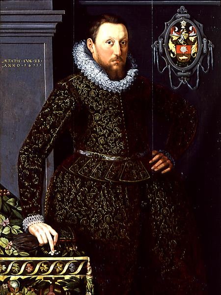 Porträtt av Jacob Cornelisz Nobel, 1611 (par 212574) av Salomon Mesdach