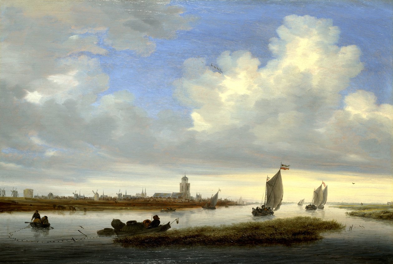 Utsikt över Deventer sett från nordväst av Salomon van Ruisdael or Ruysdael