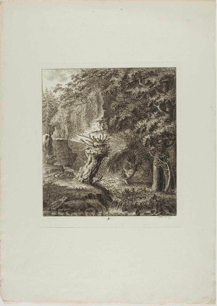 Landskap tillägnade M. Warelet av Salomon Gessner