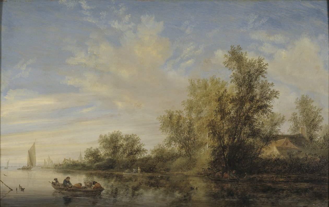 Flodlandskap av Salomon van Ruysdael