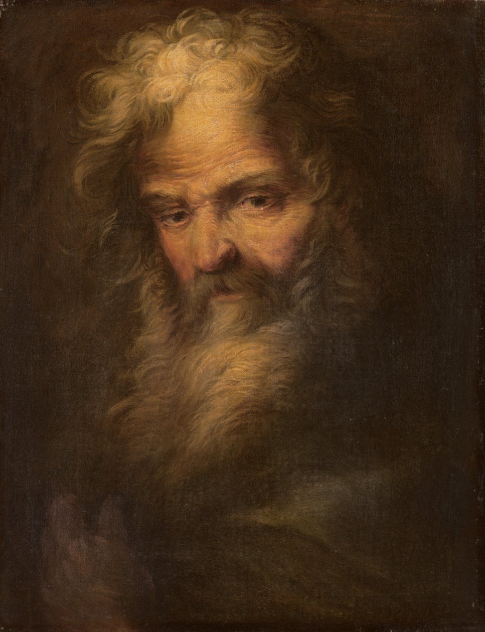 Skäggig profet av Salvator Rosa