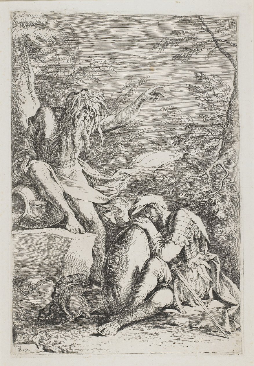 Aenëas dröm, ca. 1663-1664 av Salvator Rosa