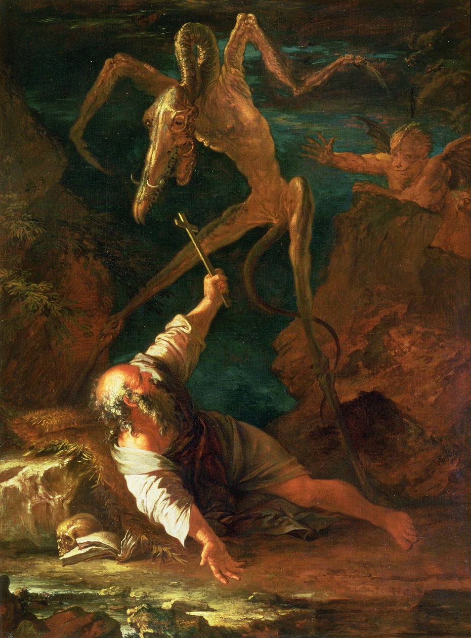 Frestelsen av St. Anthony av Salvator Rosa