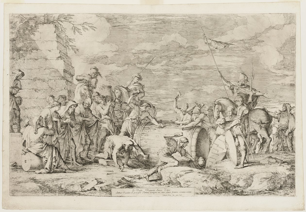 Atilius Regulus död av Salvator Rosa