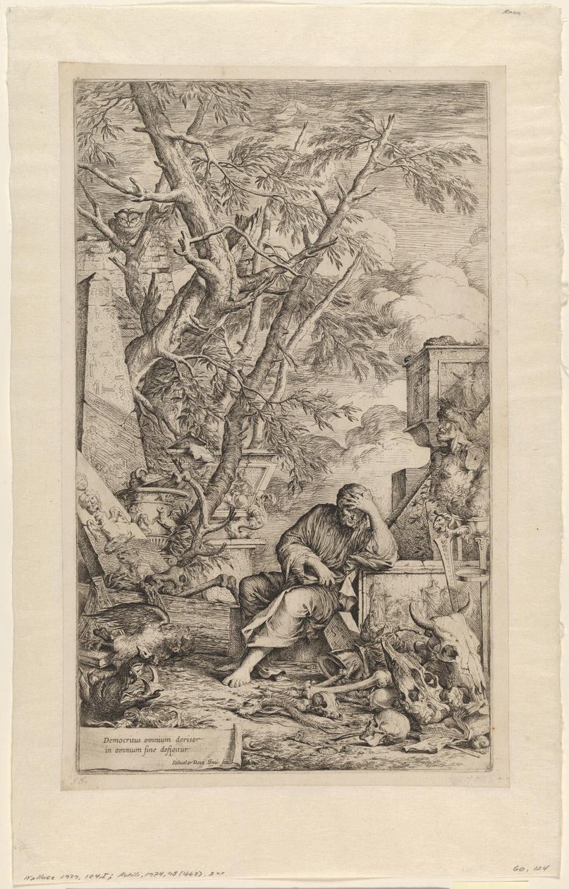 Demokrit i meditation av Salvator Rosa