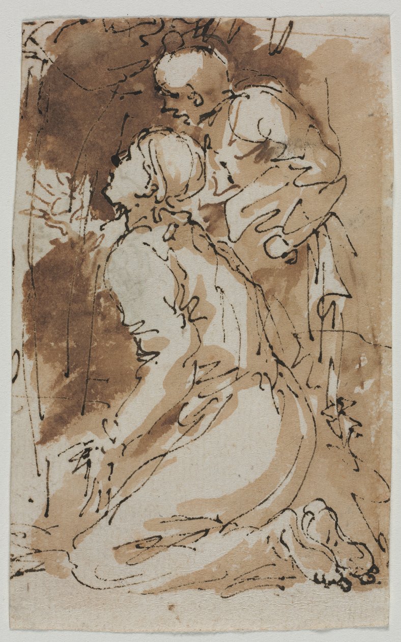 Figurstudier (recto) av Salvator Rosa