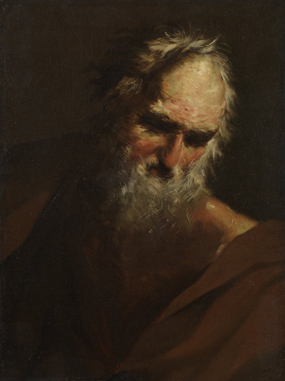 Chef för en skäggig man, ca 1640-80 av Salvator Rosa
